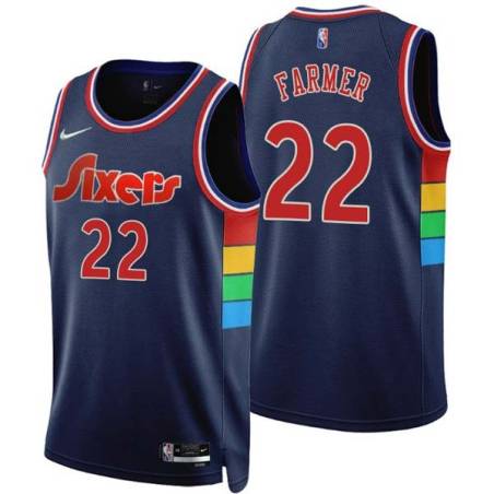 2021-22City Jim Farmer Twill Basketball Jersey -76ers #22 Farmer Twill Jerseys, FREE SHIPPING