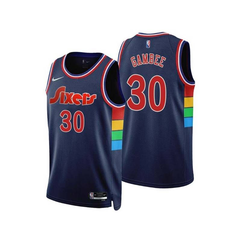 2021-22City Dave Gambee Twill Basketball Jersey -76ers #30 Gambee Twill Jerseys, FREE SHIPPING