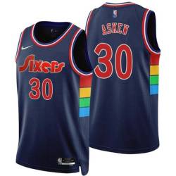 2021-22City Vincent Askew Twill Basketball Jersey -76ers #30 Askew Twill Jerseys, FREE SHIPPING