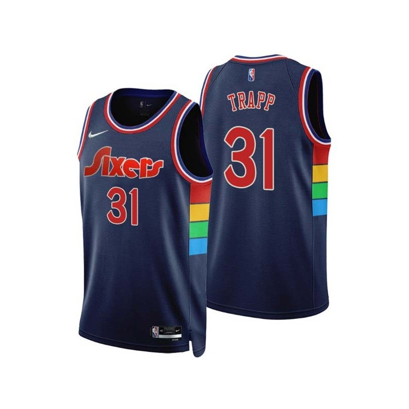 2021-22City John Trapp Twill Basketball Jersey -76ers #31 Trapp Twill Jerseys, FREE SHIPPING