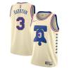 Cream Earned Bob Harrison Twill Basketball Jersey -76ers #3 Harrison Twill Jerseys, FREE SHIPPING