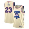 Cream Earned Steve Mix Twill Basketball Jersey -76ers #23 Mix Twill Jerseys, FREE SHIPPING