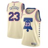 Cream Earned Terry Catledge Twill Basketball Jersey -76ers #23 Catledge Twill Jerseys, FREE SHIPPING