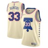 Cream Earned Hersey Hawkins Twill Basketball Jersey -76ers #33 Hawkins Twill Jerseys, FREE SHIPPING