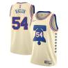 Cream Earned Lee Nailon Twill Basketball Jersey -76ers #54 Nailon Twill Jerseys, FREE SHIPPING