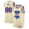 Cream Earned Alexey Shved Twill Basketball Jersey -76ers #88 Shved Twill Jerseys, FREE SHIPPING