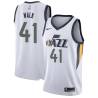 White Neal Walk Twill Basketball Jersey -Jazz #41 Walk Twill Jerseys, FREE SHIPPING