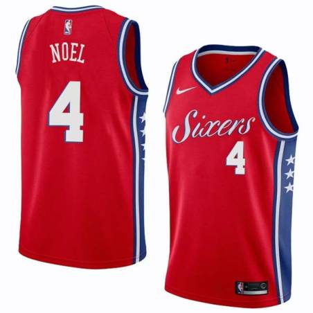 Red2 Nerlens Noel Twill Basketball Jersey -76ers #4 Noel Twill Jerseys, FREE SHIPPING