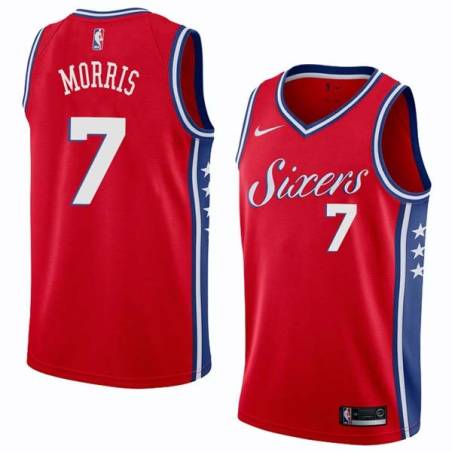 Red2 Darius Morris Twill Basketball Jersey -76ers #7 Morris Twill Jerseys, FREE SHIPPING