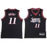 Black Throwback Jrue Holiday Twill Basketball Jersey -76ers #11 Holiday Twill Jerseys, FREE SHIPPING