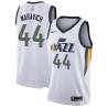 White Pete Maravich Twill Basketball Jersey -Jazz #44 Maravich Twill Jerseys, FREE SHIPPING