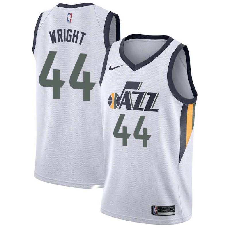 Luther Wright Twill Basketball Jersey -Jazz #44 Wright Twill Jerseys, FREE SHIPPING