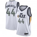 White Ben Handlogten Twill Basketball Jersey -Jazz #44 Handlogten Twill Jerseys, FREE SHIPPING