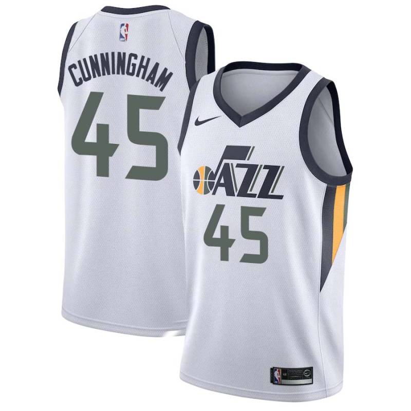 William Cunningham Twill Basketball Jersey -Jazz #45 Cunningham Twill Jerseys, FREE SHIPPING