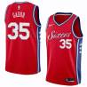 Red2 Bill Gabor Twill Basketball Jersey -76ers #35 Gabor Twill Jerseys, FREE SHIPPING