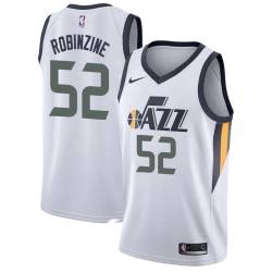 Bill Robinzine Twill Basketball Jersey -Jazz #52 Robinzine Twill Jerseys, FREE SHIPPING