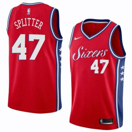 Red2 Tiago Splitter Twill Basketball Jersey -76ers #47 Splitter Twill Jerseys, FREE SHIPPING