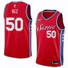 Red2 Steve Mix Twill Basketball Jersey -76ers #50 Mix Twill Jerseys, FREE SHIPPING