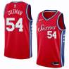 Red2 Ben Coleman Twill Basketball Jersey -76ers #54 Coleman Twill Jerseys, FREE SHIPPING