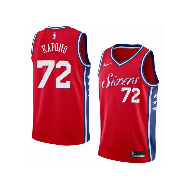 Red2 Jason Kapono Twill Basketball Jersey -76ers #72 Kapono Twill Jerseys, FREE SHIPPING