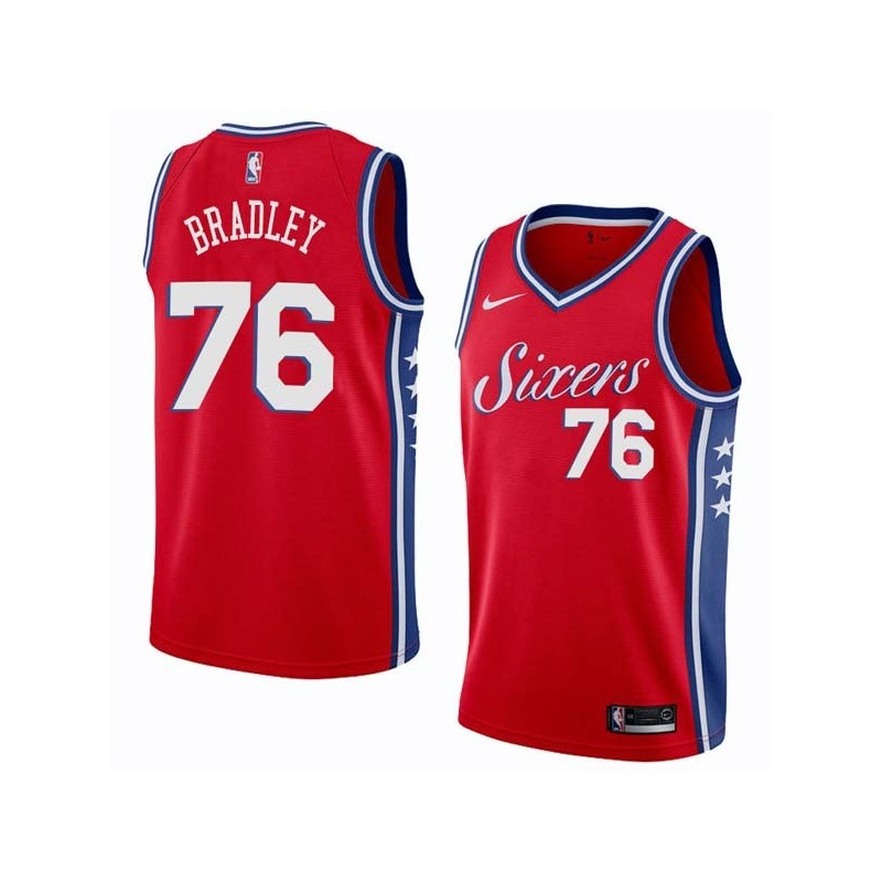 Red2 Shawn Bradley Twill Basketball Jersey -76ers #76 Bradley Twill Jerseys, FREE SHIPPING