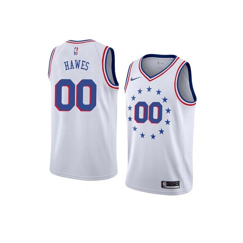 White_Earned Spencer Hawes Twill Basketball Jersey -76ers #00 Hawes Twill Jerseys, FREE SHIPPING