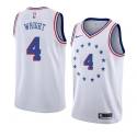 Dorell Wright Twill Basketball Jersey -76ers #4 Wright Twill Jerseys, FREE SHIPPING