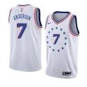J.J. Anderson Twill Basketball Jersey -76ers #7 Anderson Twill Jerseys, FREE SHIPPING