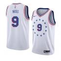 Perry Moss Twill Basketball Jersey -76ers #9 Moss Twill Jerseys, FREE SHIPPING