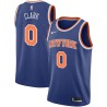 Blue Earl Clark Twill Basketball Jersey -Knicks #0 Clark Twill Jerseys, FREE SHIPPING