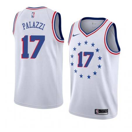 White_Earned Togo Palazzi Twill Basketball Jersey -76ers #17 Palazzi Twill Jerseys, FREE SHIPPING