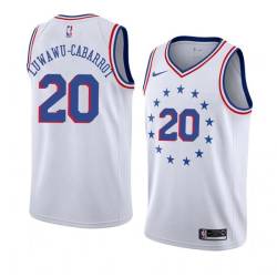 White_Earned Timothe Luwawu-Cabarrot Twill Basketball Jersey -76ers #20 Luwawu-Cabarrot Twill Jerseys, FREE SHIPPING