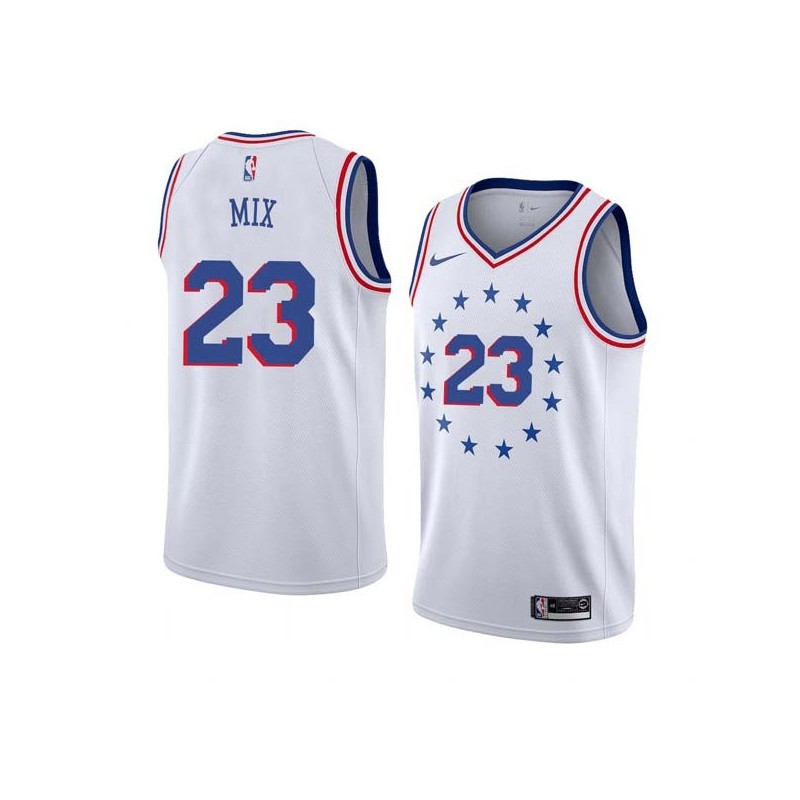 White_Earned Steve Mix Twill Basketball Jersey -76ers #23 Mix Twill Jerseys, FREE SHIPPING