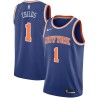 Blue Chris Childs Twill Basketball Jersey -Knicks #1 Childs Twill Jerseys, FREE SHIPPING