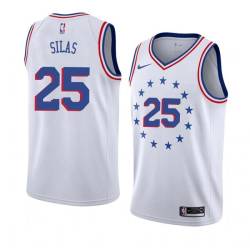 White_Earned Xavier Silas Twill Basketball Jersey -76ers #25 Silas Twill Jerseys, FREE SHIPPING