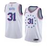 White_Earned Steve Hayes Twill Basketball Jersey -76ers #31 Hayes Twill Jerseys, FREE SHIPPING