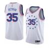 White_Earned Art Heyman Twill Basketball Jersey -76ers #35 Heyman Twill Jerseys, FREE SHIPPING