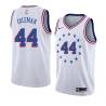 White_Earned Derrick Coleman Twill Basketball Jersey -76ers #44 Coleman Twill Jerseys, FREE SHIPPING