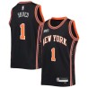 2021-22City Alexey Shved Twill Basketball Jersey -Knicks #1 Shved Twill Jerseys, FREE SHIPPING