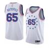 White_Earned George Ratkovicz Twill Basketball Jersey -76ers #65 Ratkovicz Twill Jerseys, FREE SHIPPING