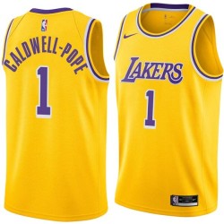 Gold Kentavious Caldwell-Pope Lakers #1 Twill Basketball Jersey FREE SHIPPING