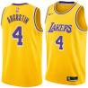 Gold D.J. Augustin Lakers #4 Twill Basketball Jersey FREE SHIPPING