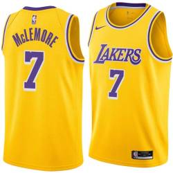 Gold Ben McLemore Lakers #7 Twill Basketball Jersey FREE SHIPPING