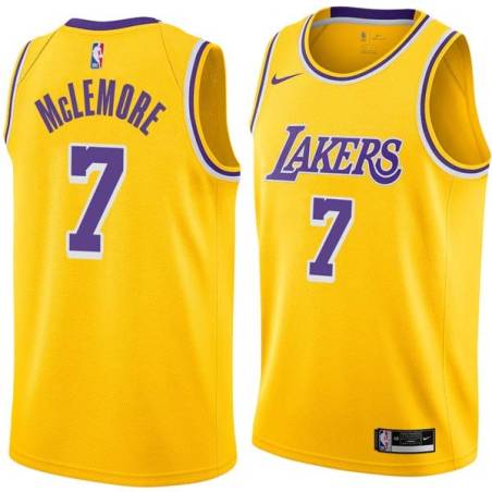 Gold Ben McLemore Lakers #7 Twill Basketball Jersey FREE SHIPPING