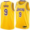 Gold Rajon Rondo Lakers #9 Twill Basketball Jersey FREE SHIPPING