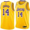 Gold Stanley Johnson Lakers #14 Twill Basketball Jersey FREE SHIPPING