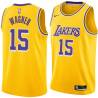 Gold Moritz Wagner Lakers #15 Twill Basketball Jersey FREE SHIPPING