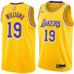 Gold Johnathan Williams Lakers #19 Twill Basketball Jersey FREE SHIPPING