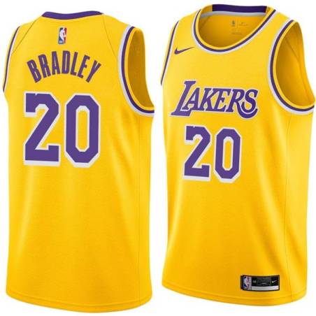 Gold Avery Bradley Lakers #20 Twill Basketball Jersey FREE SHIPPING