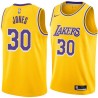 Gold Damian Jones Lakers #30 Twill Basketball Jersey FREE SHIPPING